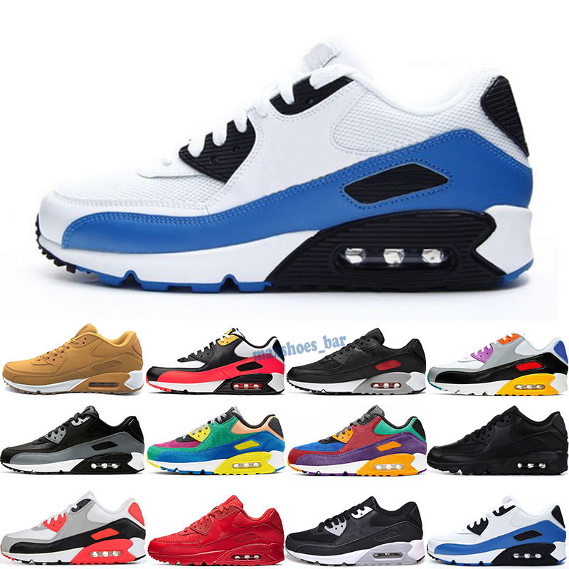 

top Quality 2021 Men Women Running Shoes Sneakers Classic 90 Sport Trainer Cushion 90S Surface Breathable Sports Shoe 36-45 ZC, Color 27