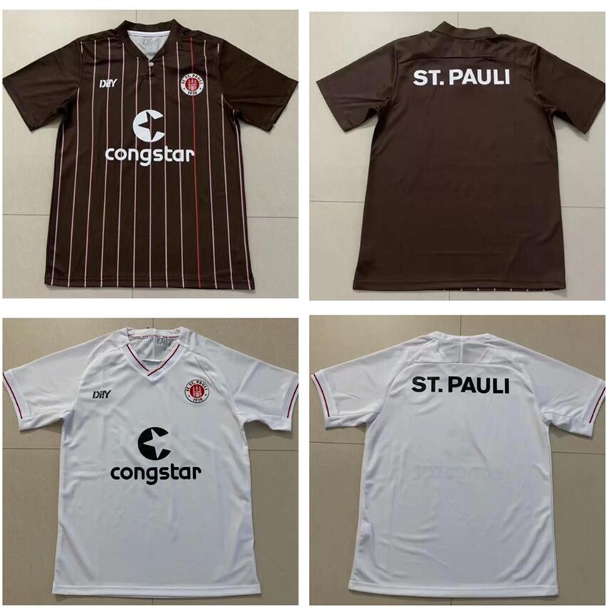 

21 22 St. Pauli BUCHTMANN IRVINE Mens Soccer Jerseys BURGSTALLER DITTGEN MAKIENOK KYEREH BECKER PAQARADA HARTEL Football Shirts