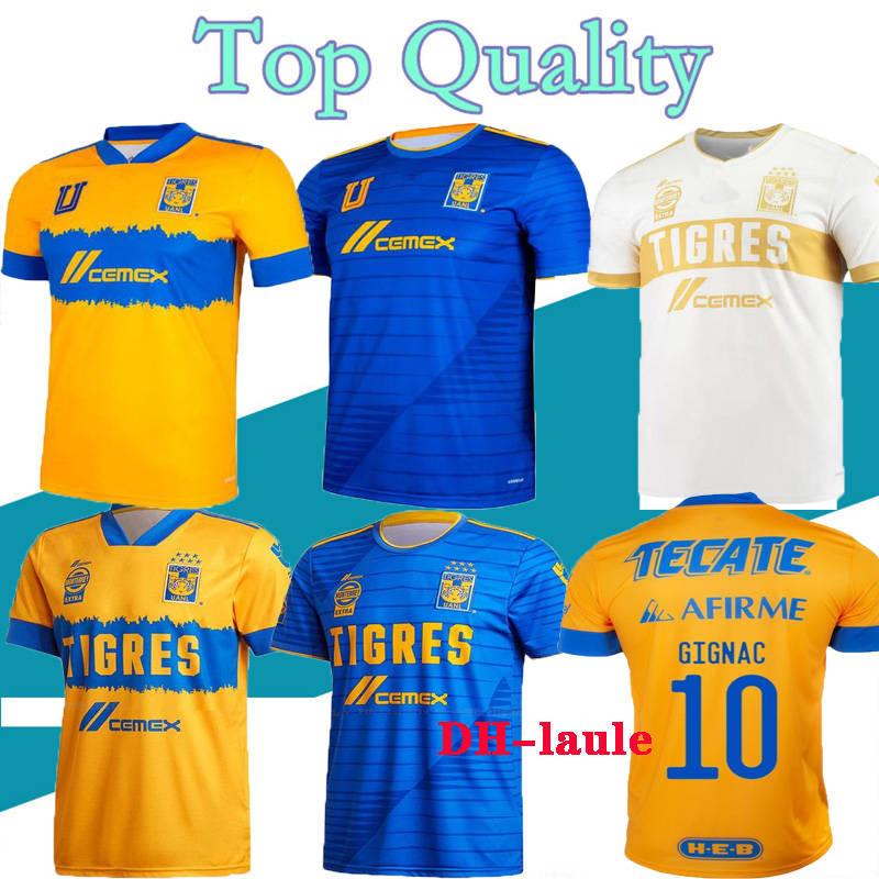 

Tigres UANL 7 Stars soccer jersey home away 20 21 Mexico club Tigers Yellow GIGNAC Vargas H. Ayala SOSA jerseys football shirts, 20-21 home