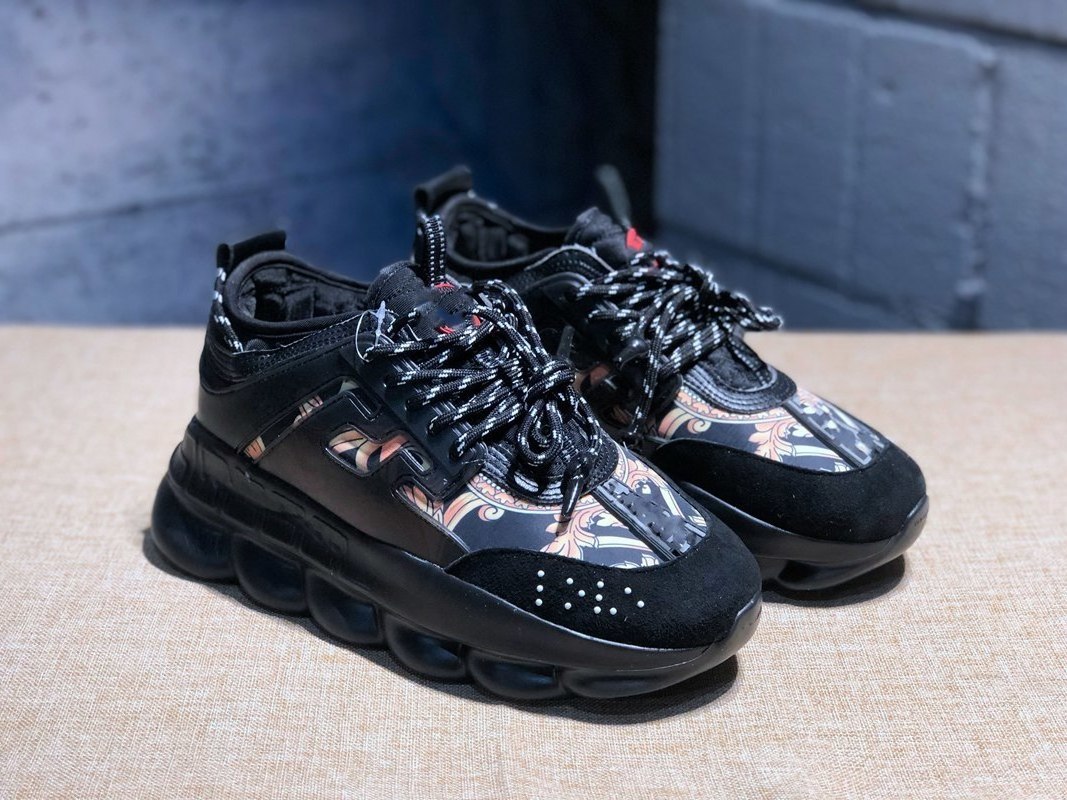 

Shoes classic men's and women's Coach platform pink white triple black Vers 2.0 floral casual size 36-45, Black;white