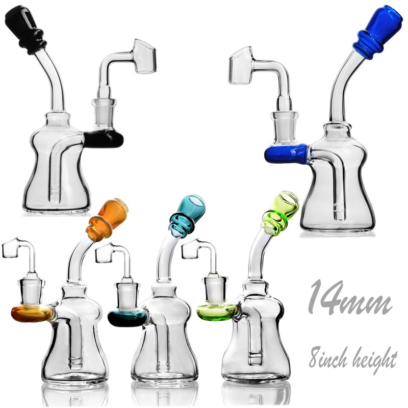 

mini Hookahs Glass Bongs Jellyfish perc bubbler Smoking Pipe oil Water Pipes heady dab rigs