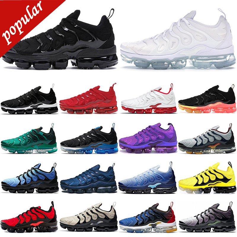 

wholesale tn plus running shoes for men women Triple Black White Cherry Fresh Atlanta Hyper Blue51 Bred Pure Platinum mens trainers sport, Violet blue