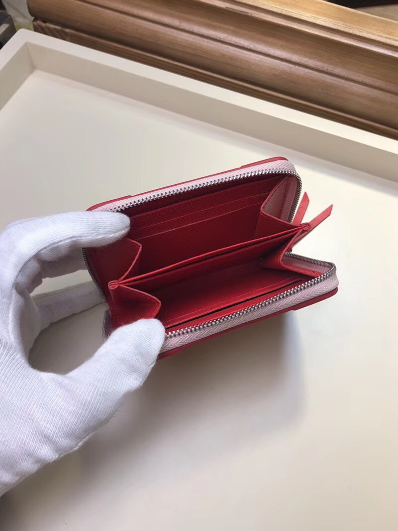 

Retro Classic New hot sell fashion style woman coin purse designer genuine leather lady mini wallet for coin with dust bag box coin purse, Red;black