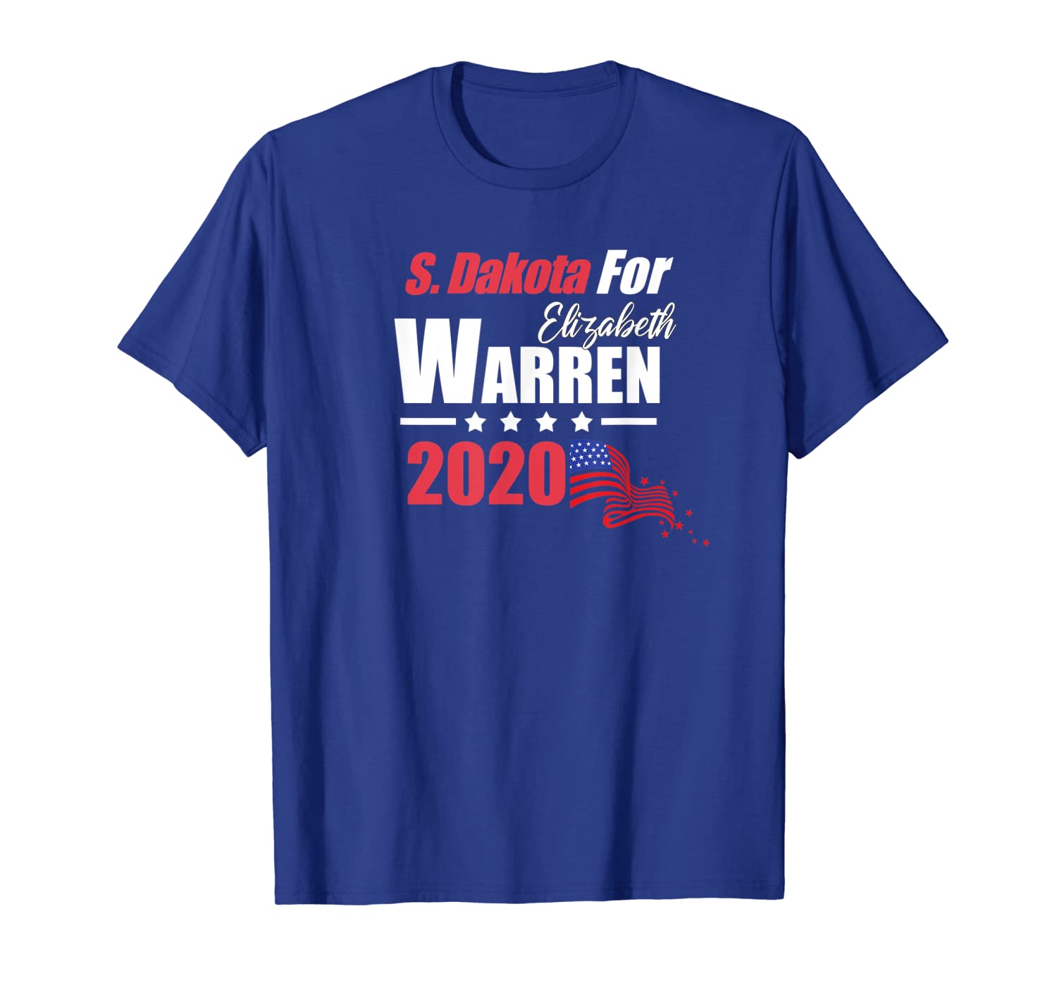 

sd south dakota for elizabeth warren 2020 president democrat t-shirt, White;black
