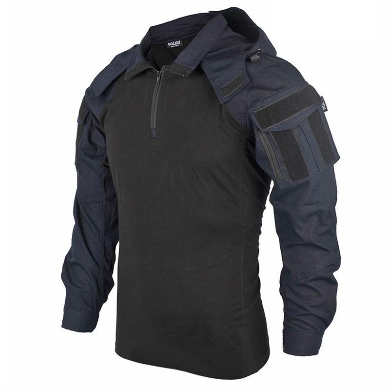 

Hunting Jackets Outdoor Men' Hoody Tactical Shirt Combat Uniform Camouflage Cool Hooded Long Sleeve Equipment, Bkcp