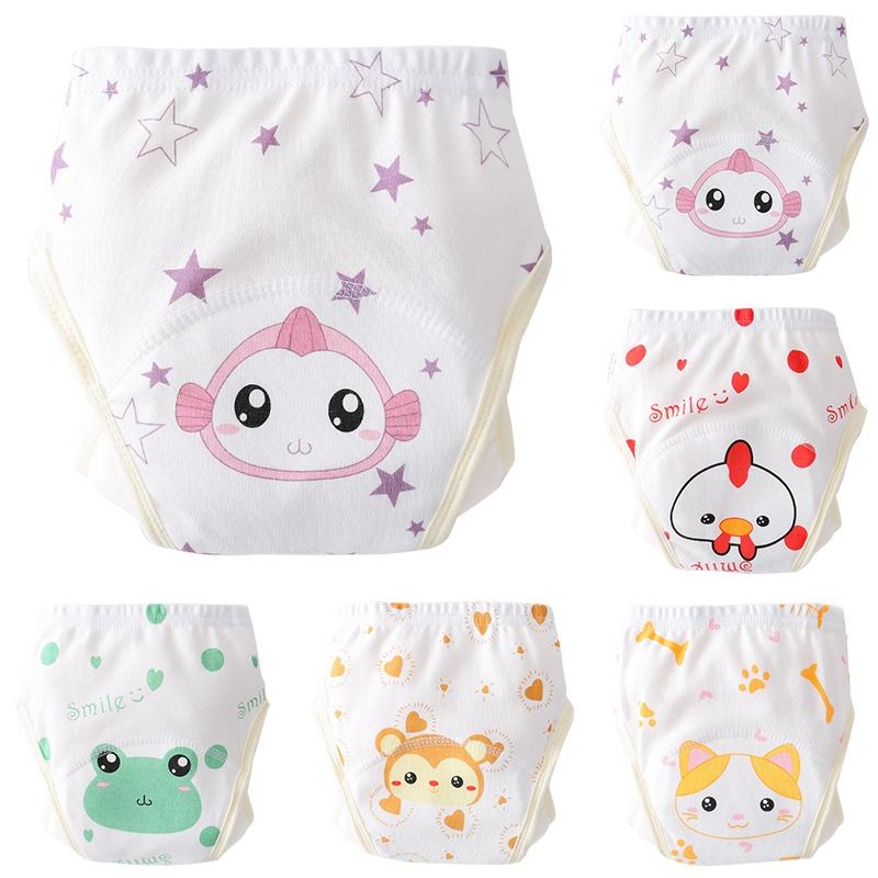

Cloth Diapers Reusable Washable Diaper Panties Cotton Baby Training Pants Cartoon Nappies Infant Boy Girl Underwear, Style 1
