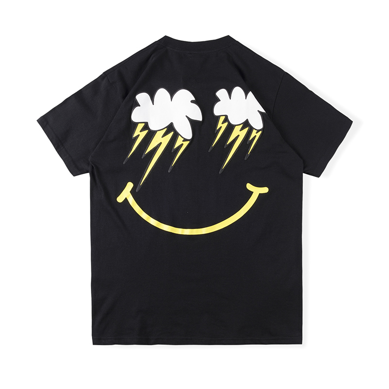 

Ins USA Hip Hop Star Travis Scott Cactus Jack Stormi Party Tee Skateboard Cloude Thunder t shirt Third times a charm Mens Women Short Sleeve, White;black