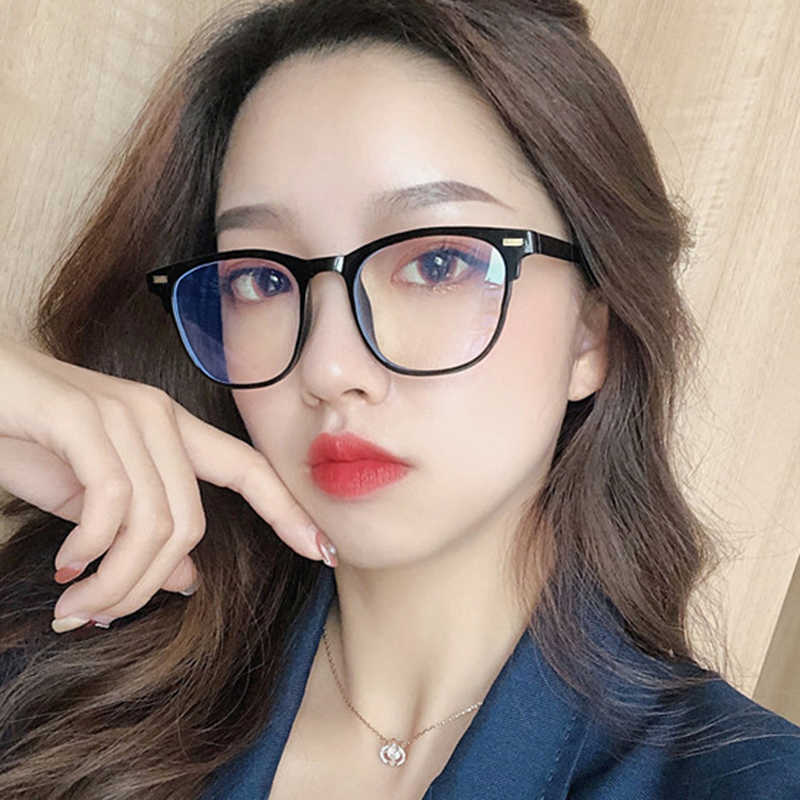 

Fashion Rivet Glasses Frame Unisex Vintage Cat Eye Optical Eyeglasses Women Anti-blue Comfort Super Light Plastic Eyewear