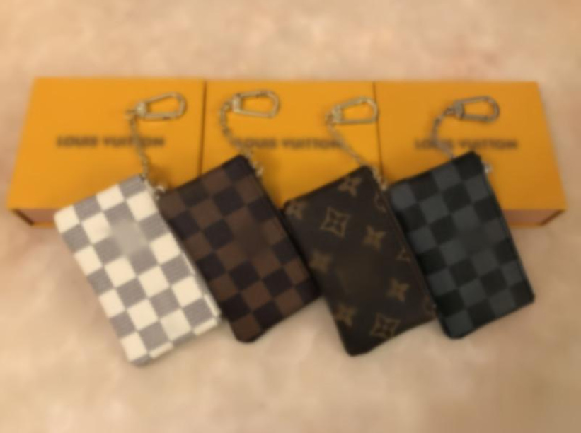 

Luxurys Designers France Style Bags Coin Pouch Men Women Lady Leather Coin Purse Key Wallet Mini WalletGGLVLouisVitton&#13, Red;black