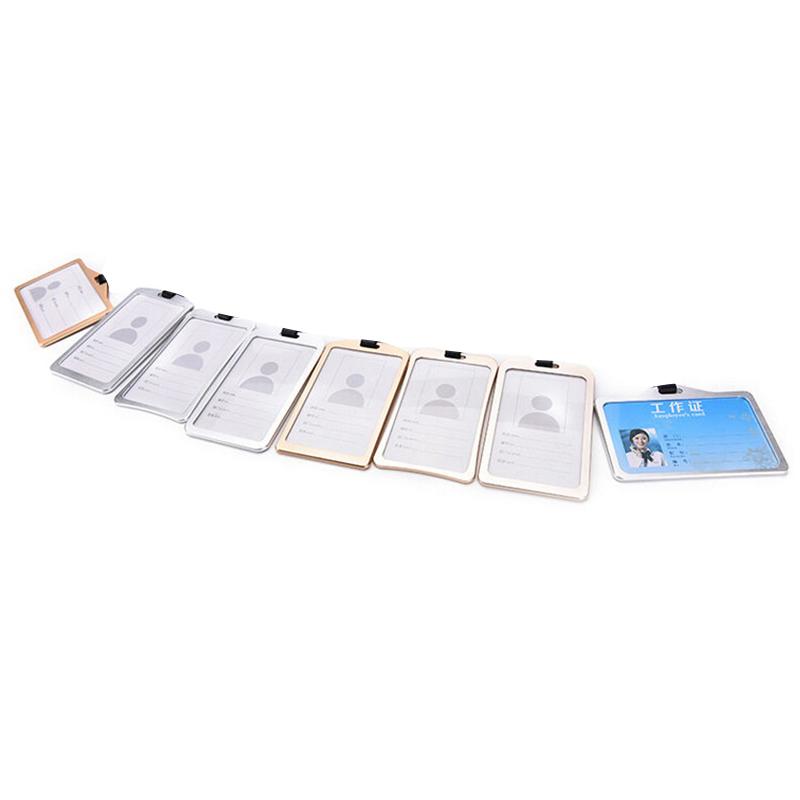 

Card Holders 1PCS Arrival Alloy Metal ID Badge Holder Business Security Pass Tag Office Company Supplies Work Bus, Gd1