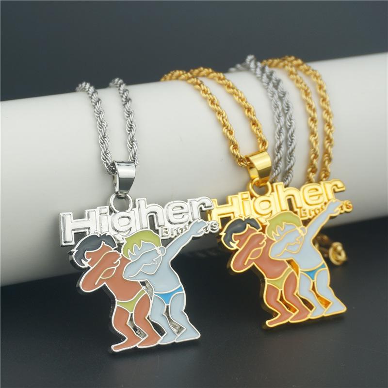 

Chains Hip Hop Personality Hero Brother Love Chain Metal Multilayer Long Cool Simple Necklace For Women Men Fashion Jewelry, Silver