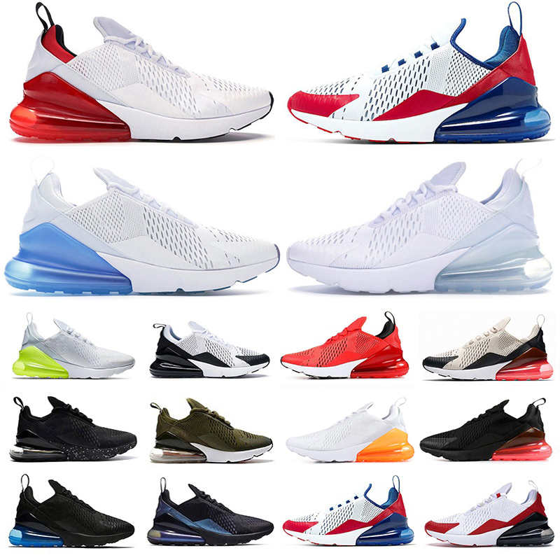 

270 mens running shoes UNC Triple white black Anthracite fashion BARELY ROSE University Red blue Grape tiger Olive 270s men women trainers sports sneakers 36-45