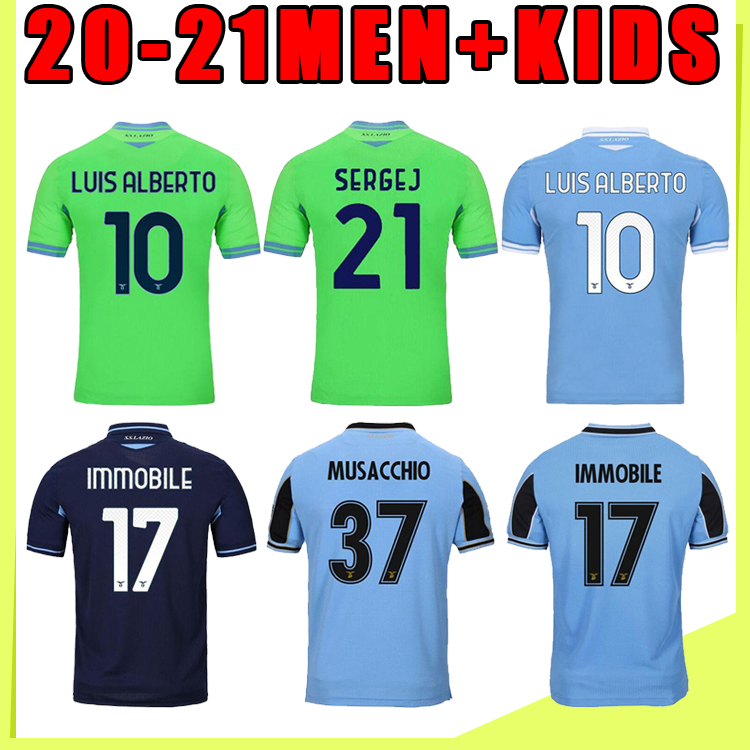 

20 21 Lazio soccer jersey JONY SS ACERBI 2021 football shirt LUIS ALBERTO camiseta IMMOBILE SERGEJ maillot J.CORREA Maglia da calcio Adult + Kids Kit, Black;yellow