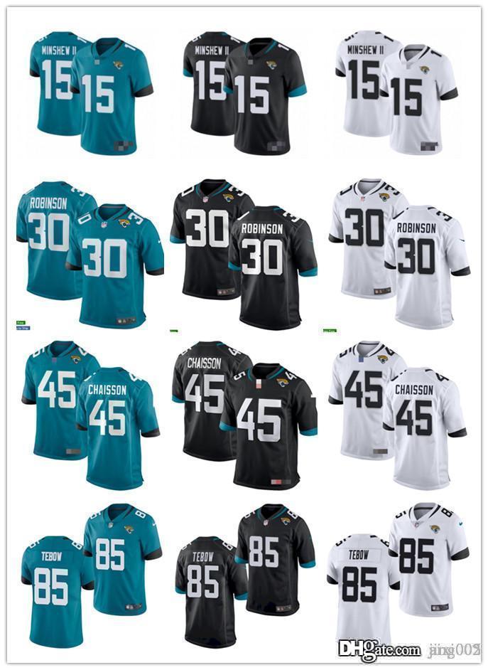 

Men Women Youth 45 K'Lavon Chaisson 85 Tim Tebow 15 Gardner Minshew II 30 James Robinson Fournette Jerseys, Black;red