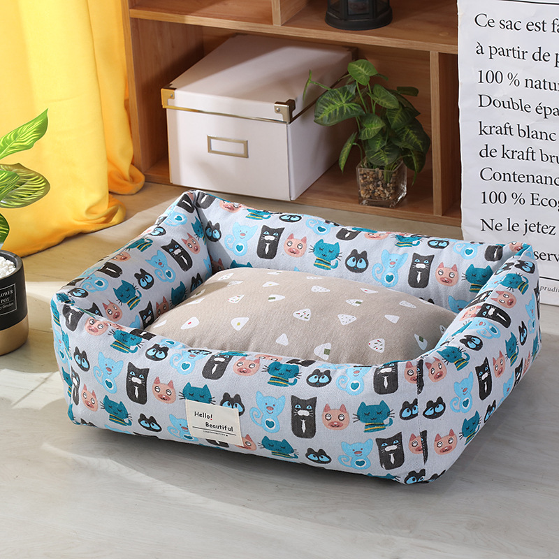 

Bbaby Soft Sma Medium Pet Dog Bed Cat kenne Warm Cozy Dog House Soft Nest Dog Baskets Mat Autumn Summer Waterproof Kenne, Moldel1