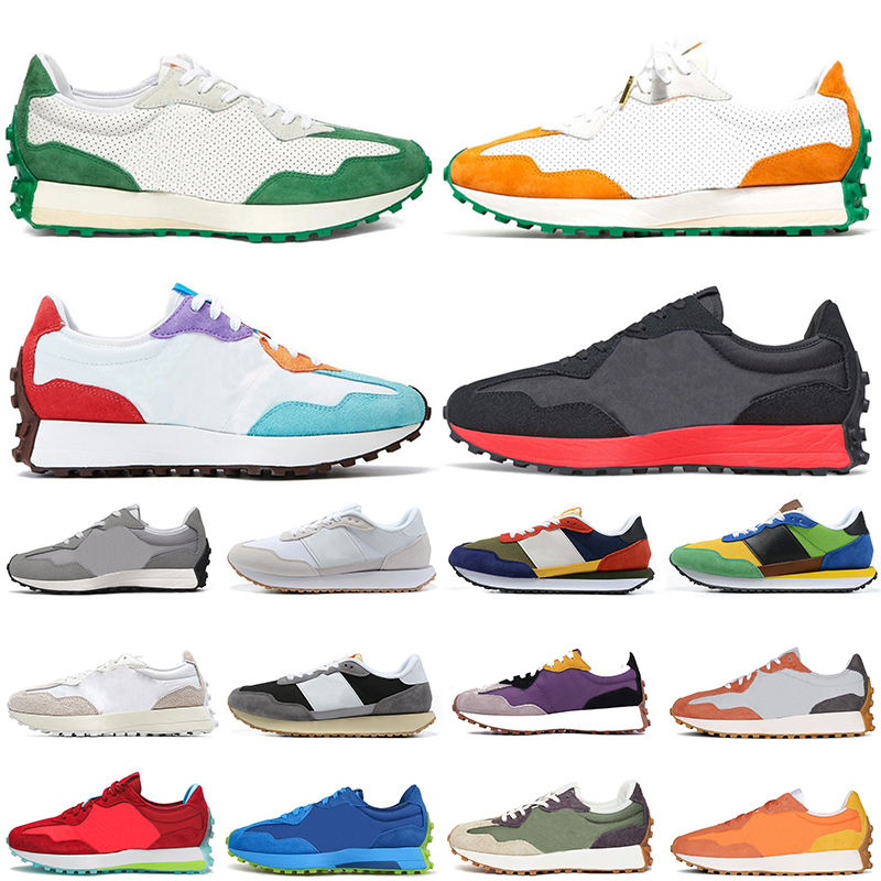 

High Quality 2022 Men Women Running Shoes New-327 Lime Green Navy White Neo Flame Orange Grey Mesh Neon Soles Black Castle Rock Trainers Sneakers 36-45, A#10 grey