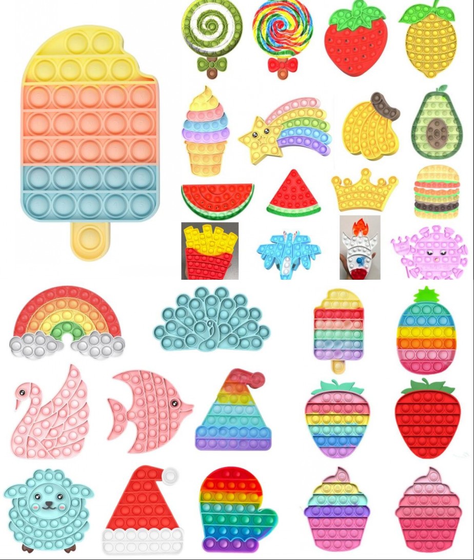 

New Push Bubble Fidget Toys Push it Autism Special Needs Stress Reliever Helps Relieve Stress and Increase Focus Soft Squeeze Toy fy4381