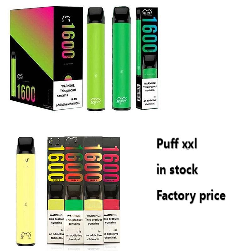 

Puff XXL Electronic Cigarette Cart 1600 puffs 27 Colors Disposable Vape Pen Device Starter Bar Flow Xtra Plus