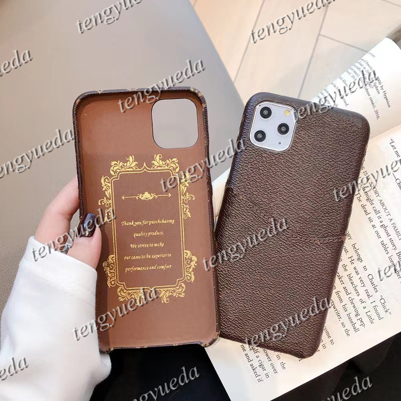 

Fashion Designer Phone Cases for iphone 14 14pro 14plus 13 pro max 12pro 11pro Xs XR Xsmax 7 8 plus Print Leather Card Holder Luxury Cellphone Cover with Metal Letters, Black grid