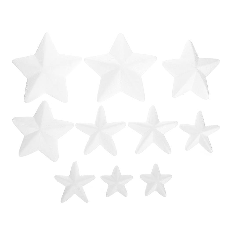 

Christmas Decorations 10pcs Xmas Tree Topper Handicraft Star DIY Art Crafts