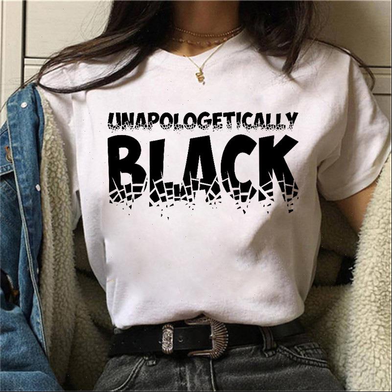 

black women t shirt lives matter harajuku fashion graphic tee streetwear aesthetics tshirt print female, White