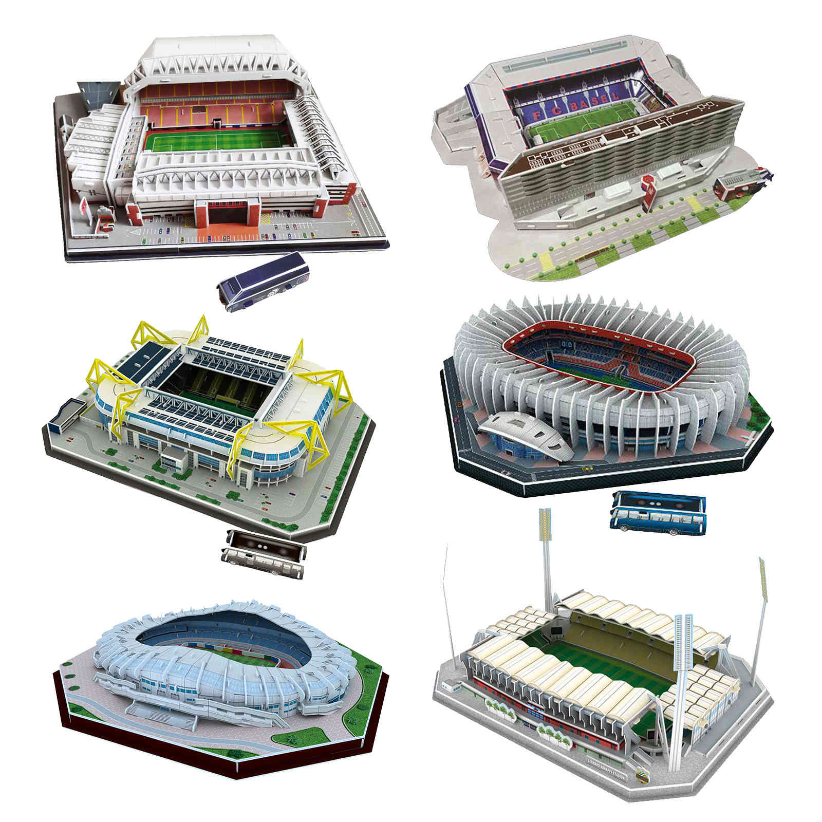 

3D Puzzle Famous Architectural Stadium DIY Model Assemble Construction Gift X0522