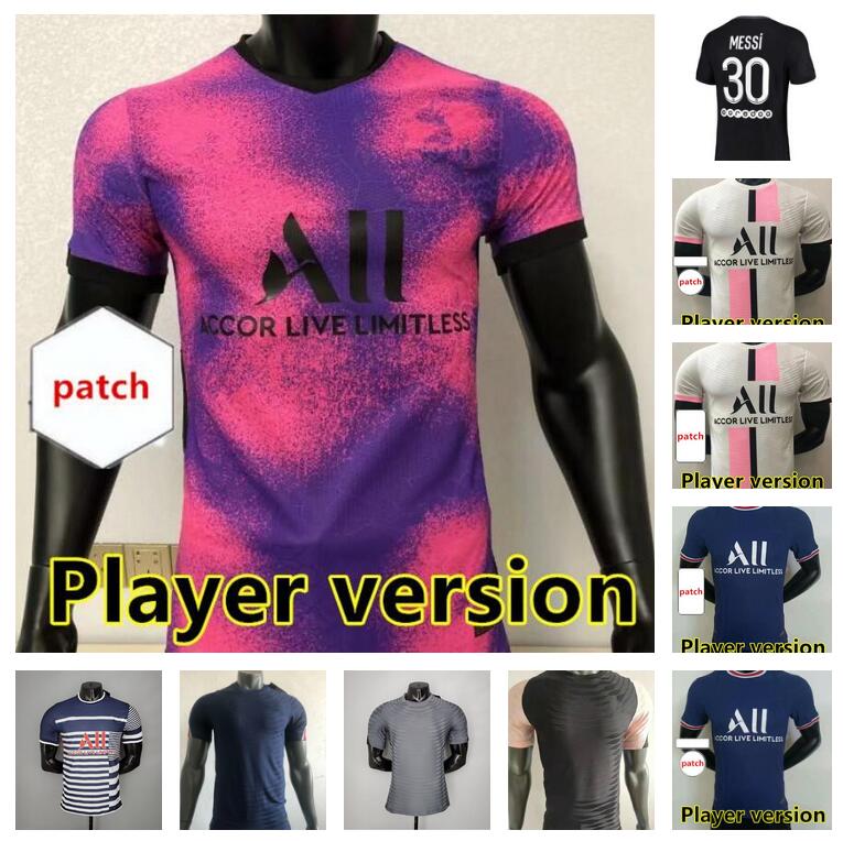 

Player version 20 21 22 Paris messi SERGIO RAMOS VERRATTI DI MARIA soccer jerseys 2021 2022 MBAPPE ICARDI MARQUINHOS football shirt, Black;yellow