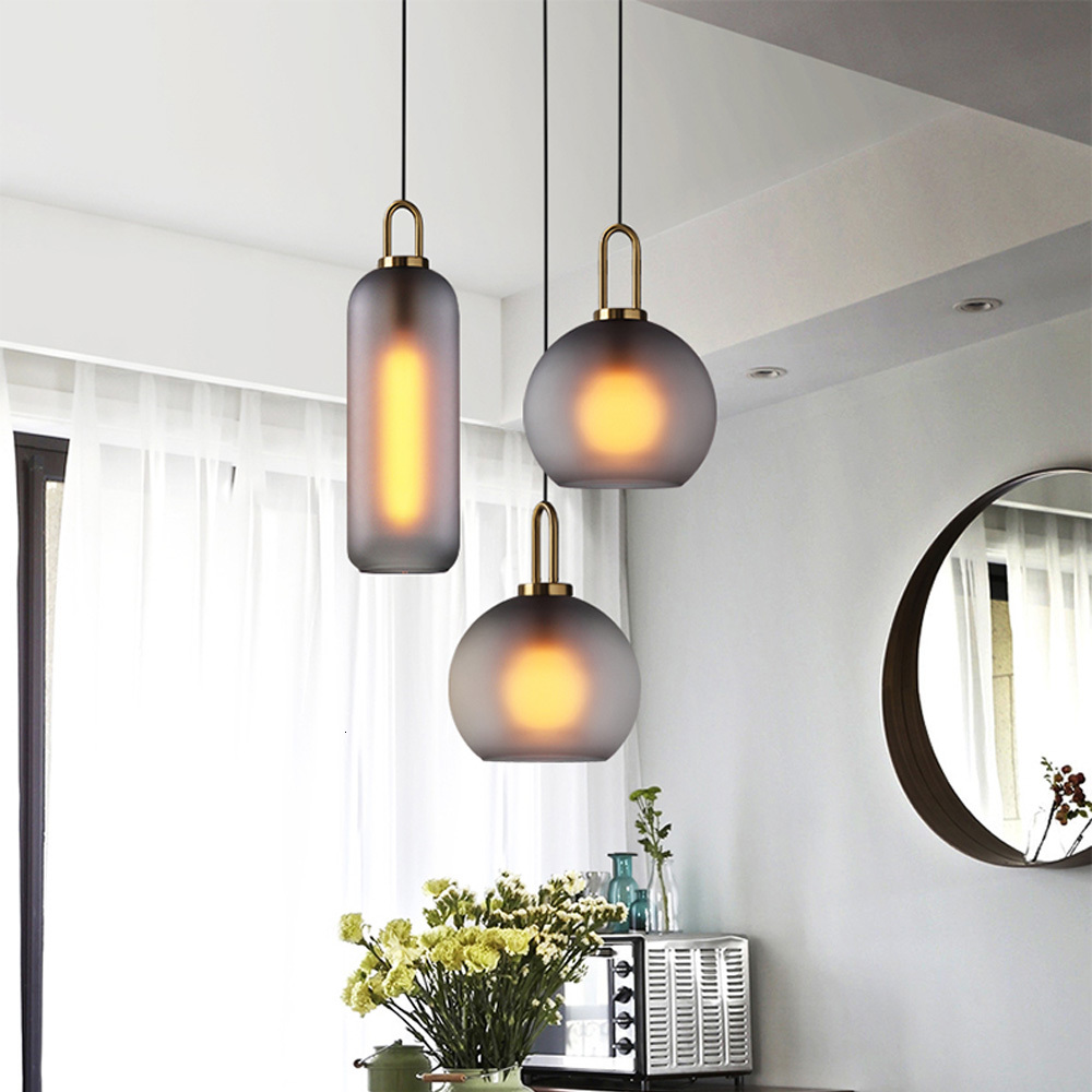 

Table Lamps Postmodern Ins Pendant Lights Luxury Restaurant Bar Bedroom Bedside Glass Ball Single Hanging Lamp S5mi