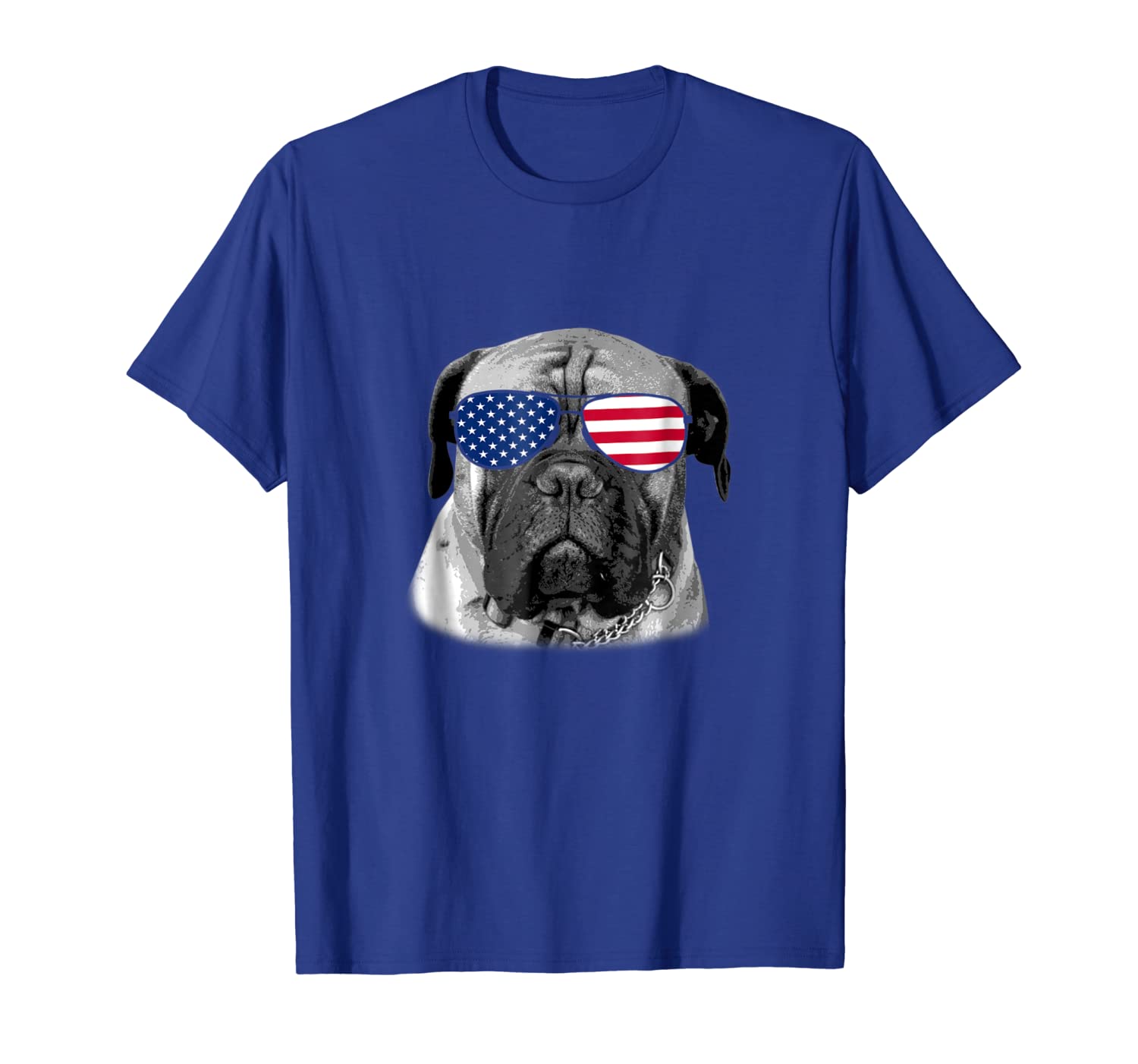 

patriotic bullmastiff dog merica t-shirt 4th of july, White;black