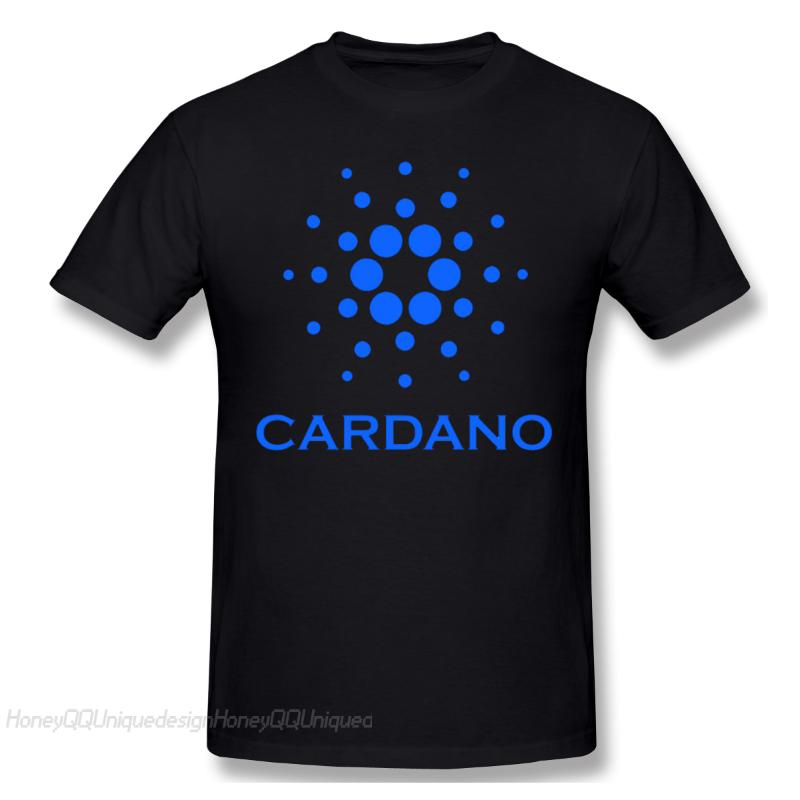 

Men's T-Shirts Top Quality Clothing Cardano Coin ADA Cryptocurrency T-Shirt Crypto Fashion Short Sleeve For Men Shirt, White;black