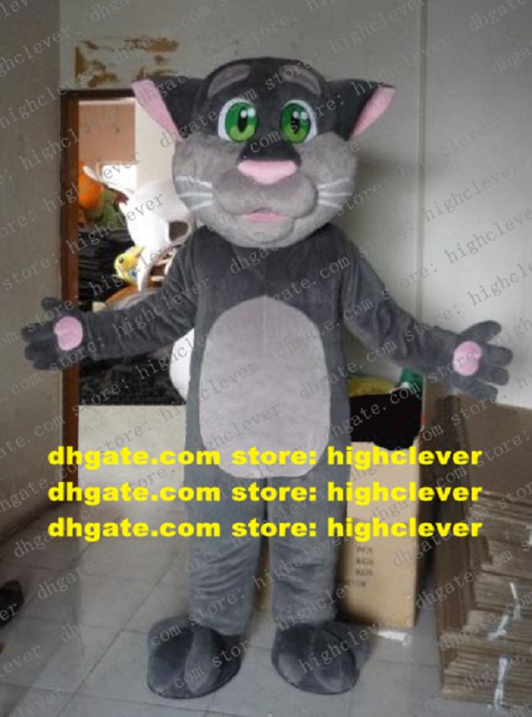 

Enjoyable Gray TOM Cat Kitten Mascot Costume Cartoon Character Mascotte Adult Pink Nose Palms Wronged Expression ZZ742 Free Ship, As in photos
