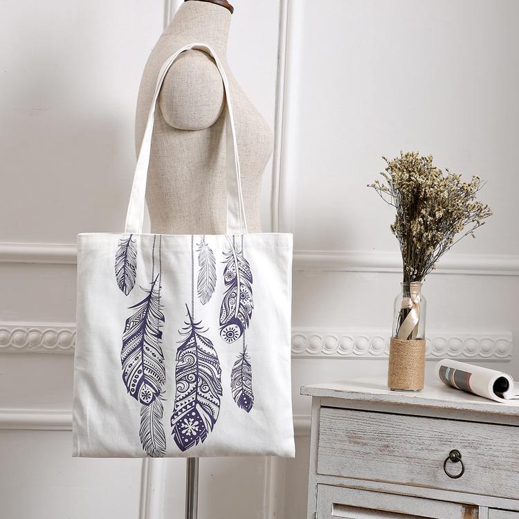 

Shopping Bags Custom Branding Cotton Tote With Screen Printing, As pic