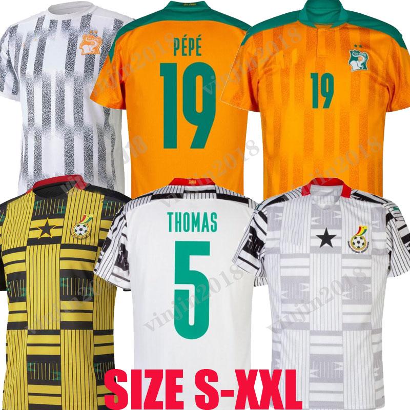 

2021 2022 Ghana Ivory Coast soccer jerseys 21 22 DROGBA Thomas Ayew Seko Fofana Nicolas Pepe Kessie Serge Aurier national team football unif, Ivory coast away