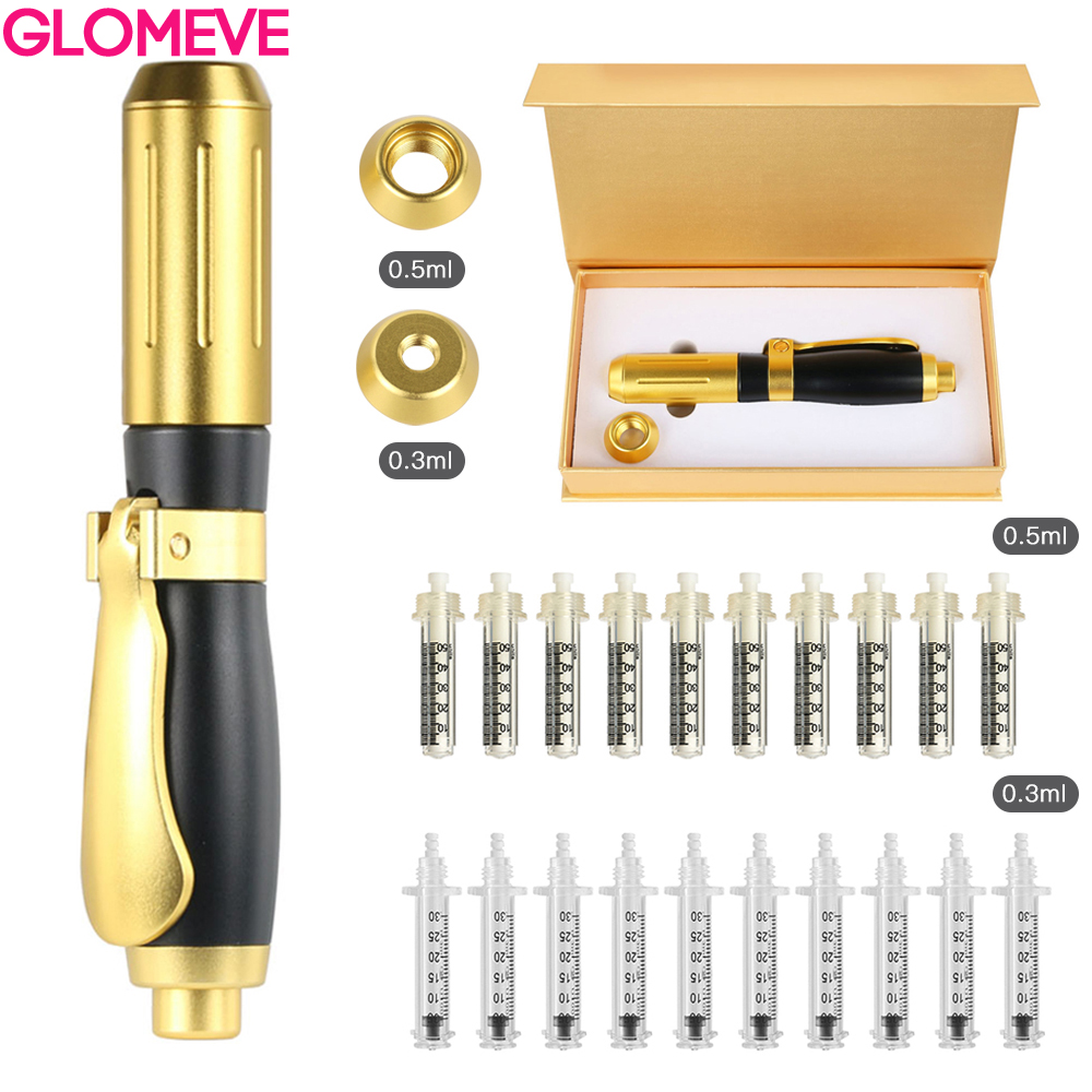 

High Pressure Hyaluronic Pen High density metal For Anti Wrinkle Lip injection Water Oxygen Lifting hyaluron pen 0.3/0.5ML head