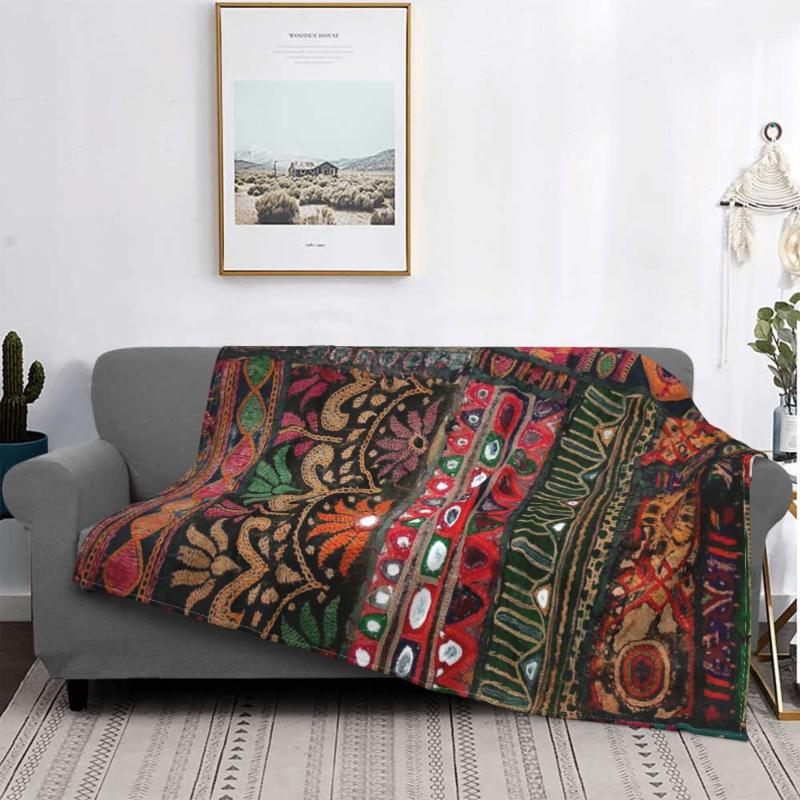 

Blankets Morocco Style Bohemian Blanket Flannel Textile Decor Multi-function Lightweight Throw For Sofa Couch Bedding Throws