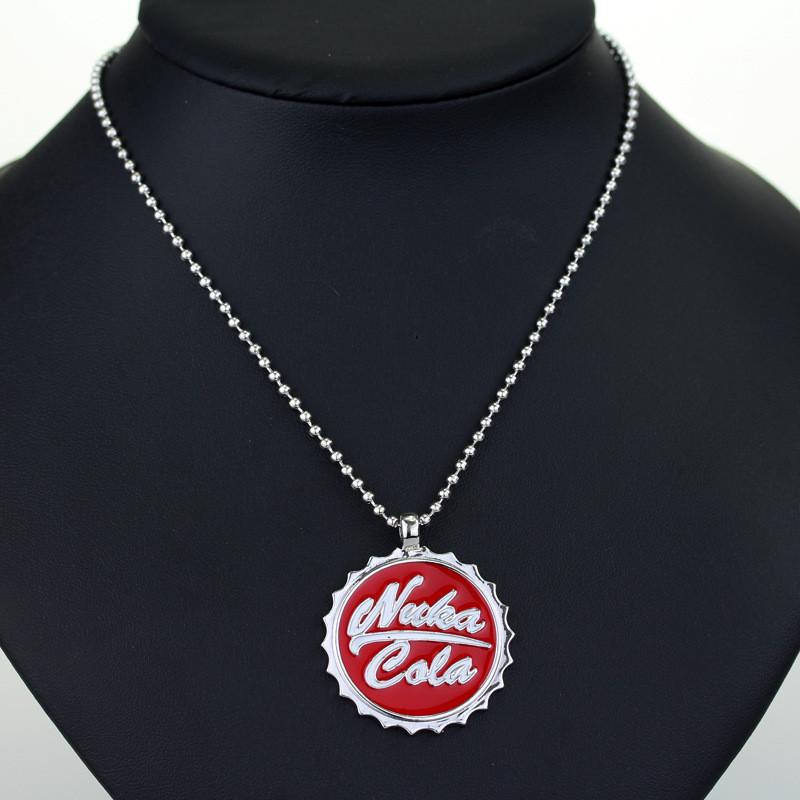 

Pendant Necklaces Beer Cap Online Game Fallout 3 Jewelry Ornaments Nuka Cola Drinks Unisex Bead Chain Colar YT69