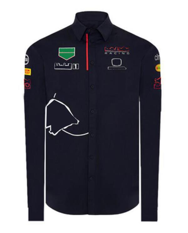 

F1 shirt 2021 new team overalls racing long short lapel shirt