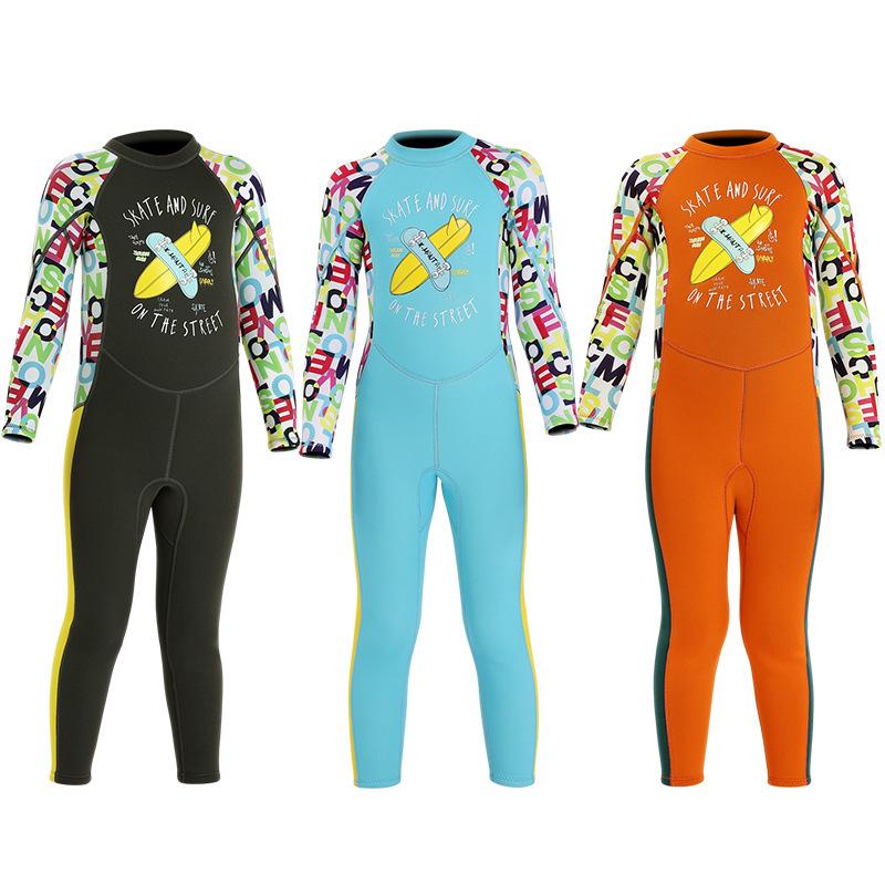 

Dive & Sail Children's Swimsuit 2.5mm Diving Suit One Piece Warm Medium And Large Sun Proof Surfing Jellyfis One-Piece Suits