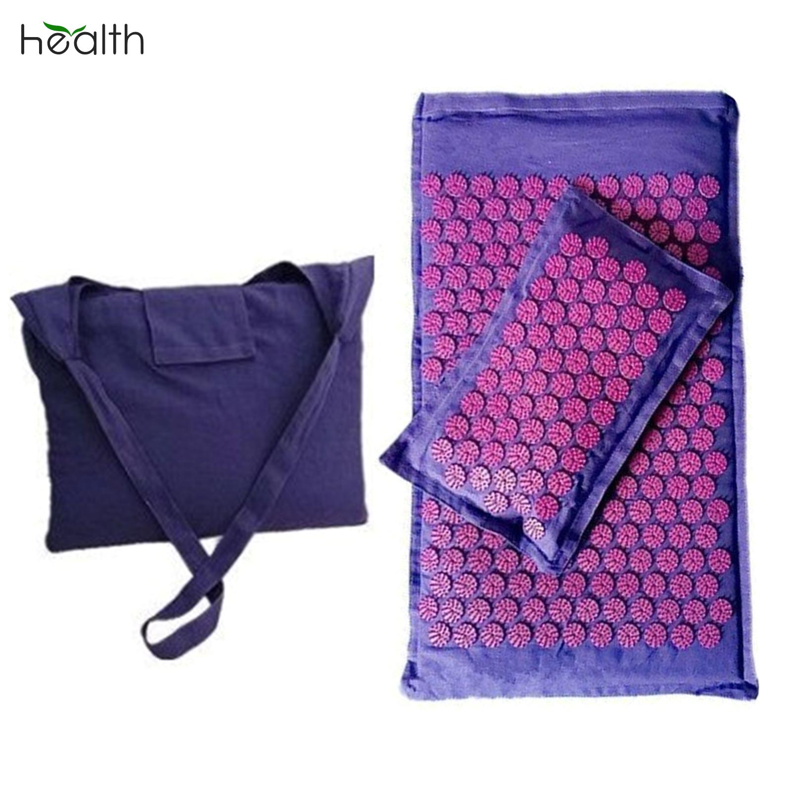 

Yoga set Body Massage Acupressure Massage Mat & Pillow Set Neck Pain Relief & Muscle Relaxation Back Neck Cushion KitScouts