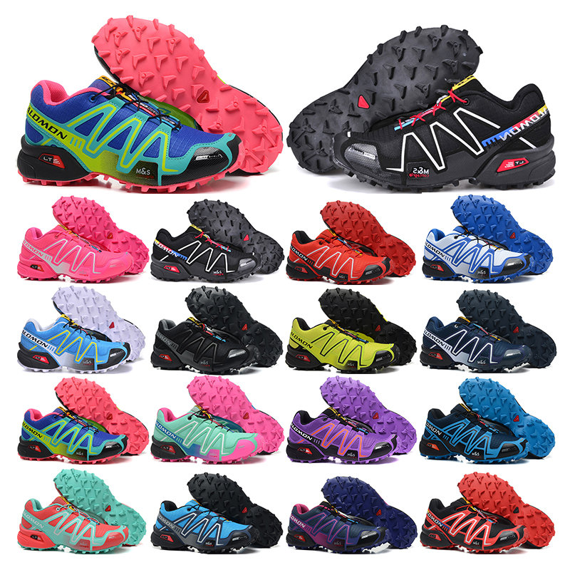 

Salomon men Athletic shoes Speed Cross 4 3CS III Sport sneakers mens sports womens Black buke pink Speedcross running size 36-46, White;red