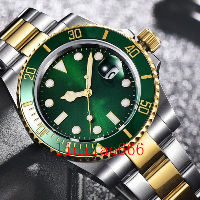 

2021 high-quality fashion mechanical automatic men's watch, ceramic bezel, blue dial, stainless steel strap, folding clasp, Slivery;brown