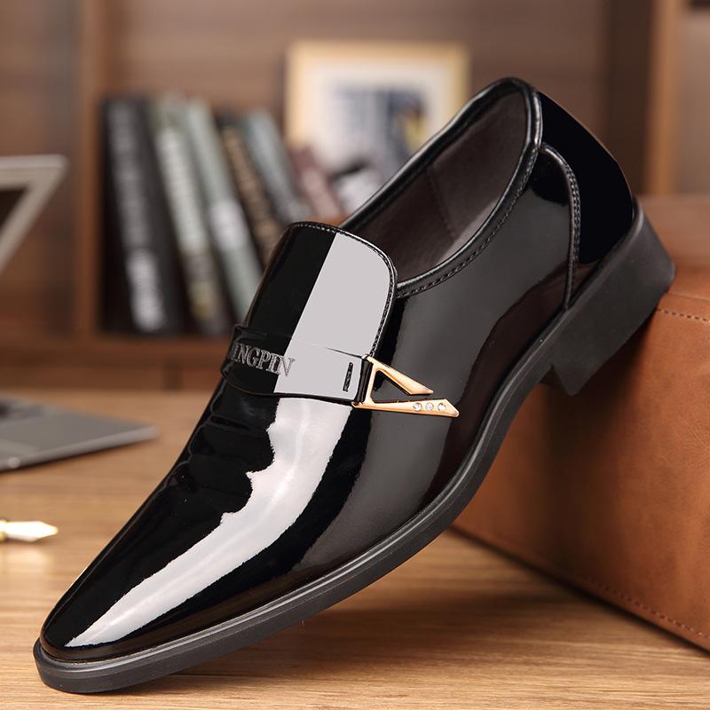 

Dress Shoes Black Brown Men Wedding Business Leather Formal Pointed Toe Patent Oxford Dfc67