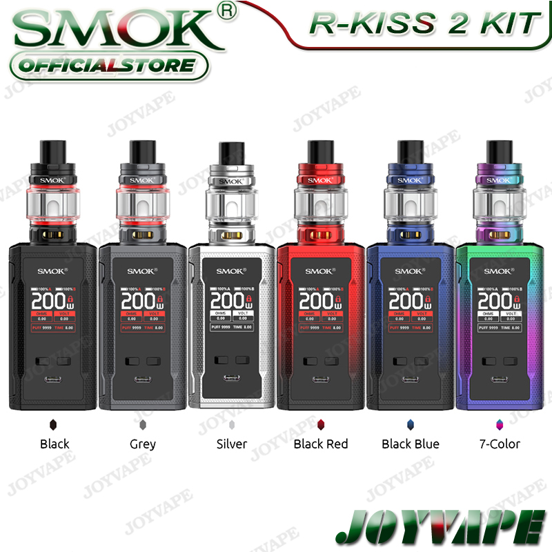 

SMOK R-KISS 2 Kit 200W With TFV18 Mini Tank 6.5ml Top Filling System Powered By Dual External 18650 Battery & IQ-S chip w/ 1.3inch TFT Color Screen, Message for colors