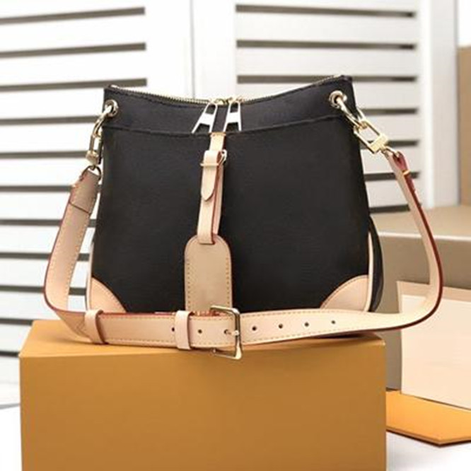 

Luxury designer fashion bags women Genuine leather crossbody bag With letters Multi L Accessories Flower Pouch Lady Handbags, Black