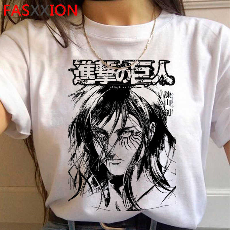 

Anime Titan Attack on Titan Shingeki No Kyojin men grunge harajuku kawaii aesthetic harajuku t-shirt clothes X0621, 531kkk