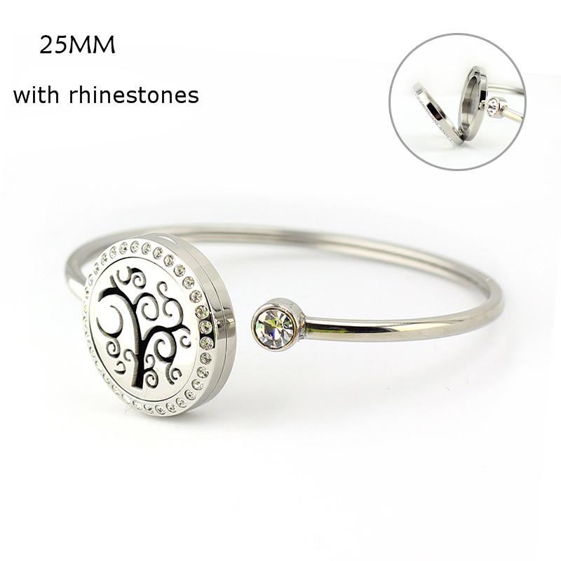 

Bangle Top Quality Aroma Bangles Tree Of Life Essential Oils Diffuser Stainless Steel Bracelet Hollow Locket