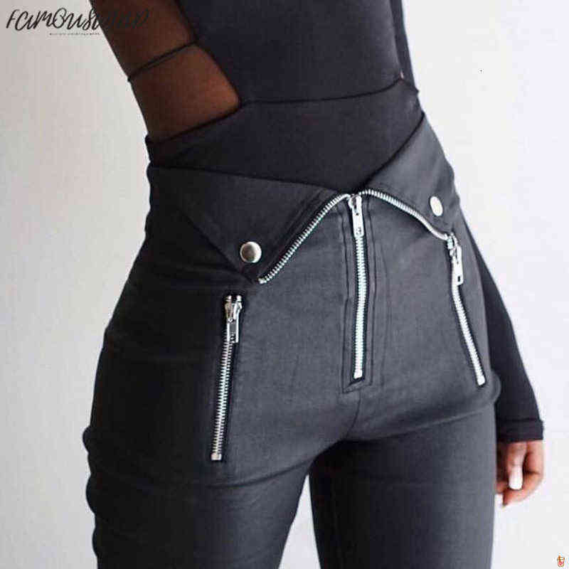Harajuku Gothic Fold Pants Women Zipper Grunge Streetwear Pencil Casual Fashion Pant Black Chic Summer Long Trousers
