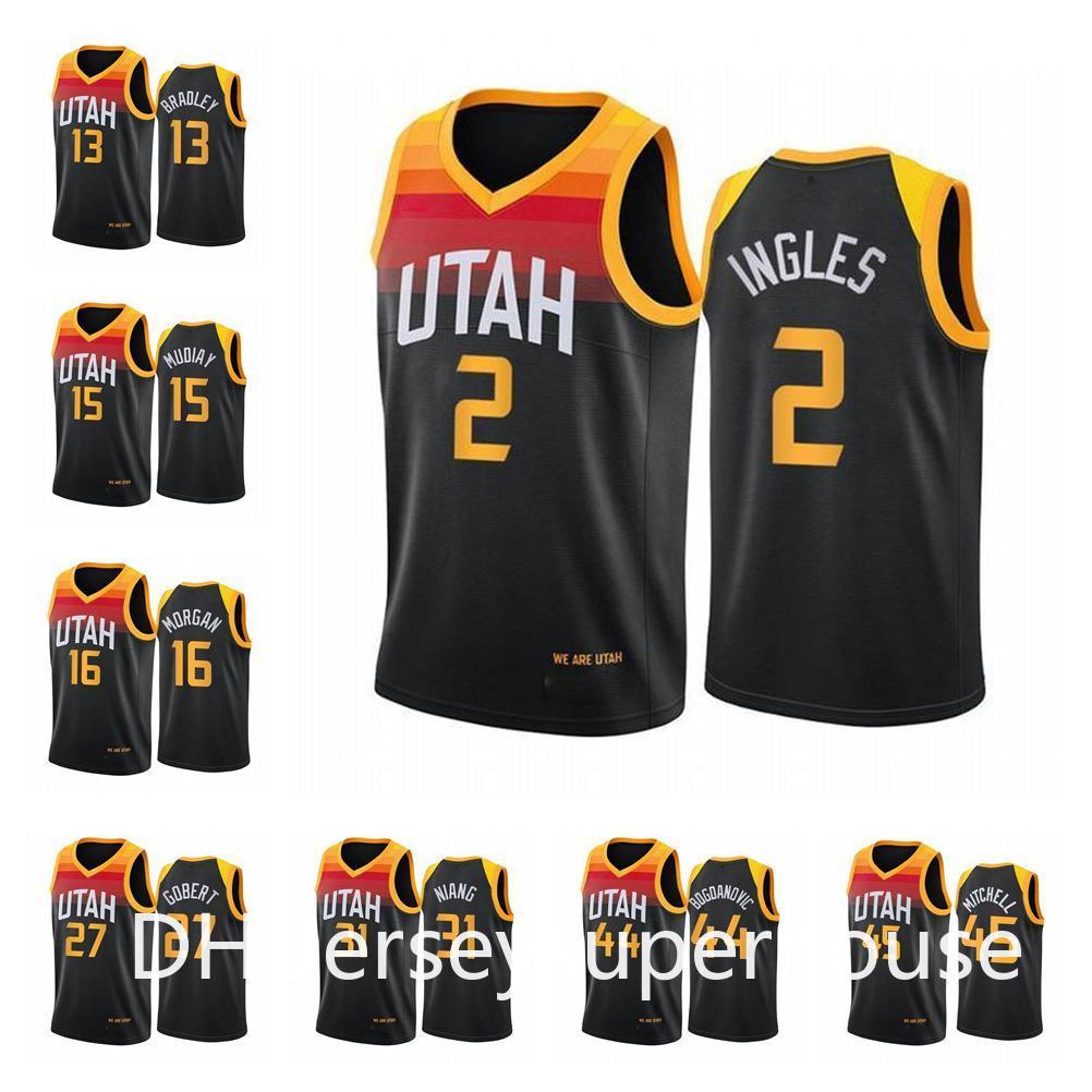 

2021 Men Donovan 45 Mitchell Mike 10 Conley 00 Clarkson Rudy 27 Gobert 17 Udoka Azubuike 15 Derrick Favors Basketball Jerseys, Black;red