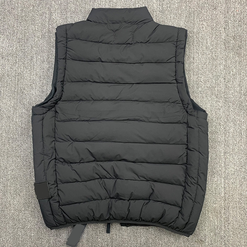 2024FW Winter new thickened heater vest white duck down sleeveless jacket European and American plus Color black size M L XL XXL 3XL 4XL 5XL