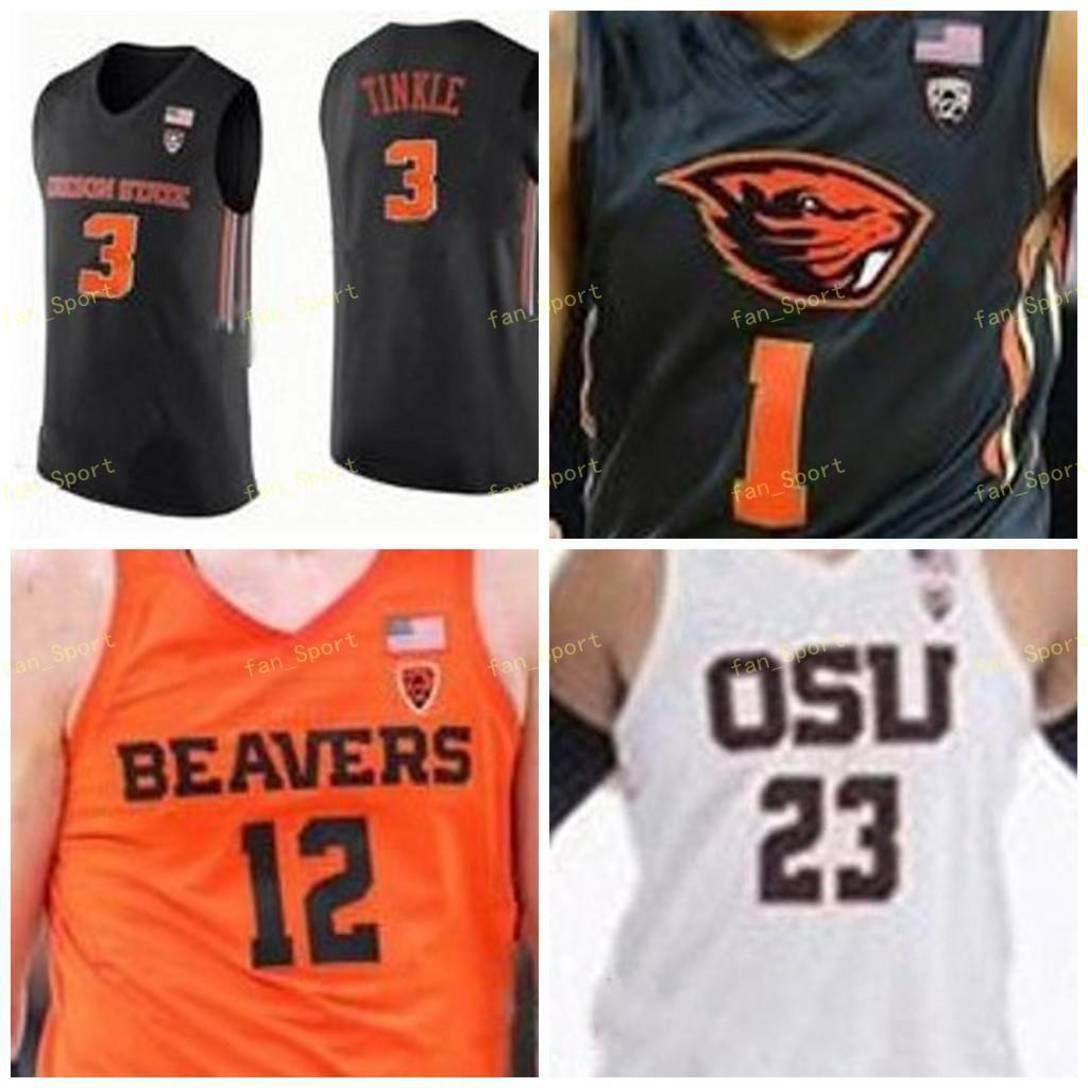 

NCAA College Oregon State Beavers Basketball Jersey 1 Stephen Thompson Jr 3 Tres Tinkle 5 Ethan Thompson Custom Stitched, As